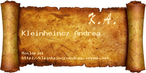 Kleinheincz Andrea névjegykártya